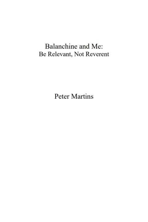 Cover image for book Balanchine and Me