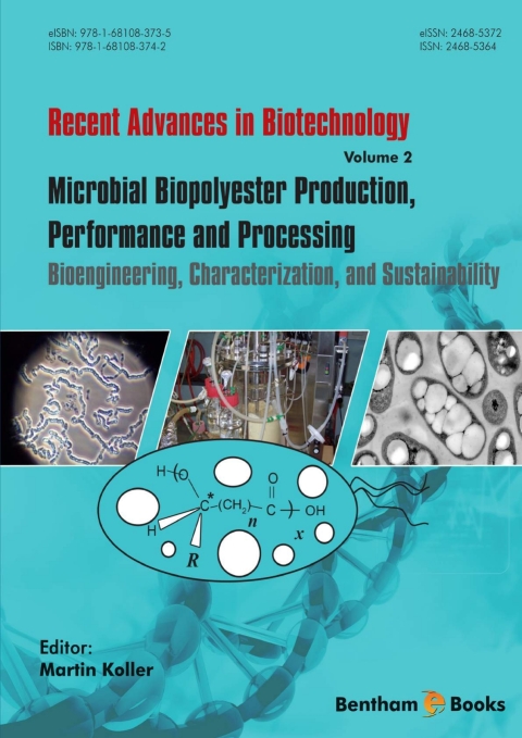 Cover image for book Microbial Biopolyester Production, Performance and Processing: Bioengineering, Characterization, and Sustainability