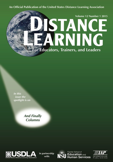 Cover image for book Distance Learning - Issue: Volume 12 #1