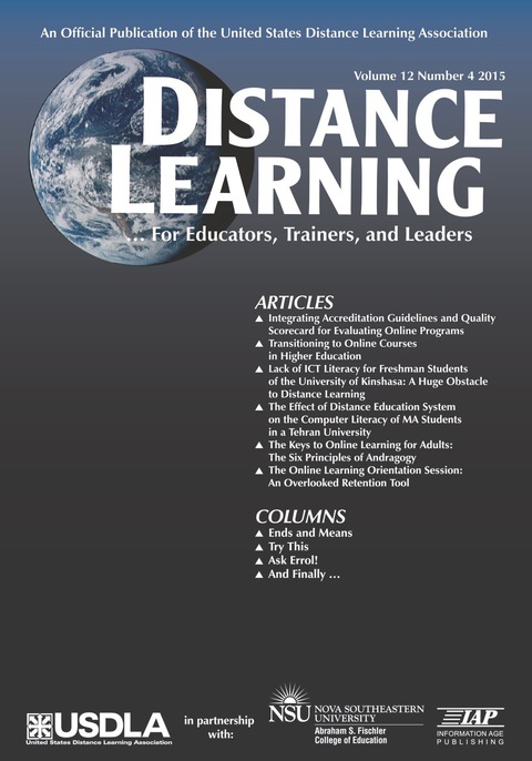 Cover image for book Distance Learning: Volume 12 #4