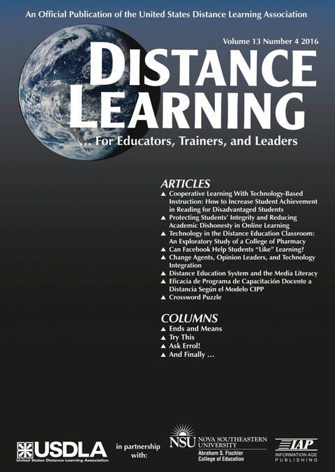 Cover image for book Distance Learning  Issue: Volume 13 #4