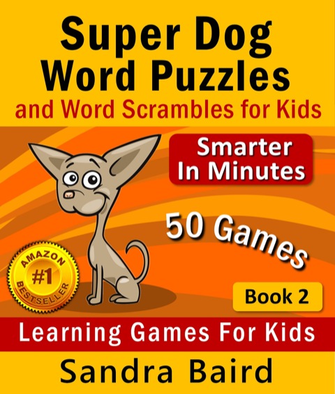 Cover image for book Super Dog Word Puzzles and Word Scrambles