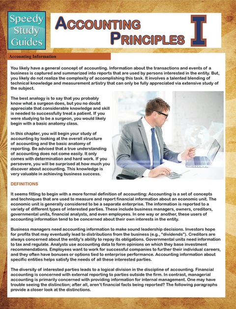 Cover image for book Accounting Principles 1 (Speedy Study Guides)