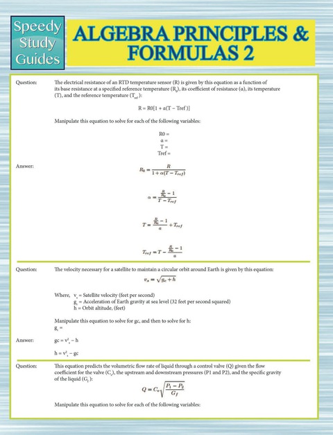 Cover image for book Algebra Principles And Formulas 2 (Speedy Study Guides)