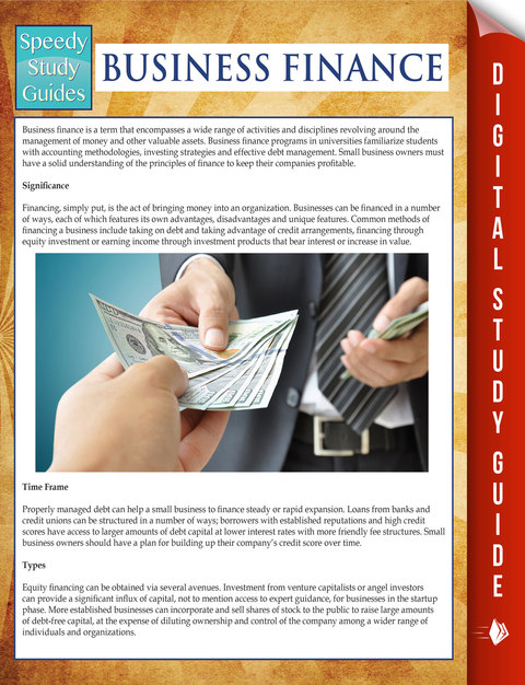 Cover image for book Business Finance (Speedy Study Guides)