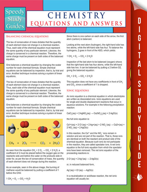 Cover image for book Chemistry Equations And Answers (Speedy Study Guides)