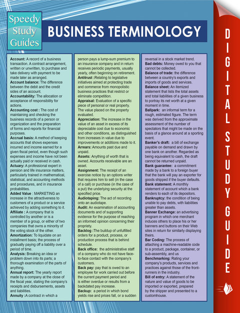 Cover image for book Business Terminology I (Speedy Study Guides)