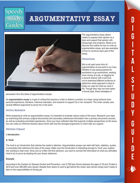 Cover image for book Argumentative Essay (Speedy Study Guides)