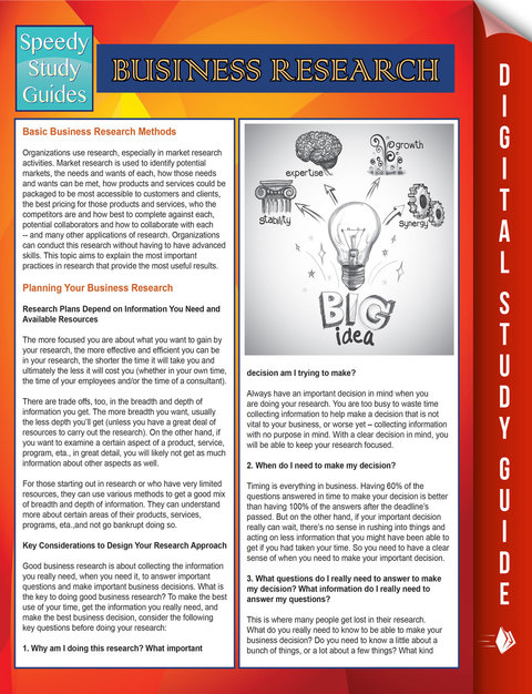 Cover image for book Business Research (Speedy Study Guides)