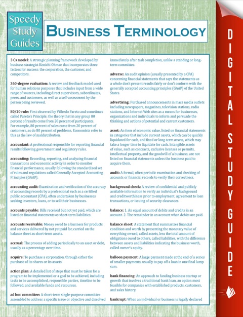 Cover image for book Business Terminology (Speedy Study Guides)