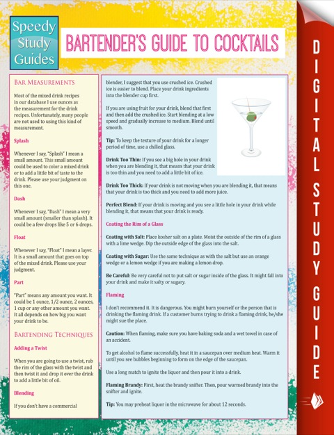 Cover image for book Bartender's Guide To Cocktails (Speedy Study Guides)