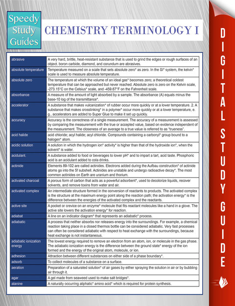 Cover image for book Chemistry Terminology I (Speedy Study Guides)