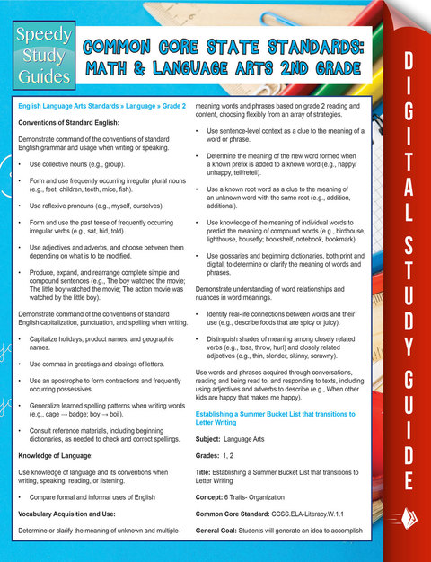 Cover image for book Common Core State Standards: Math And Language Arts 2nd Grade
