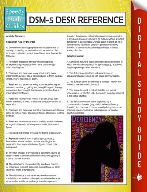Cover image for book DSM-5 Desk Reference (Speedy Study Guides)
