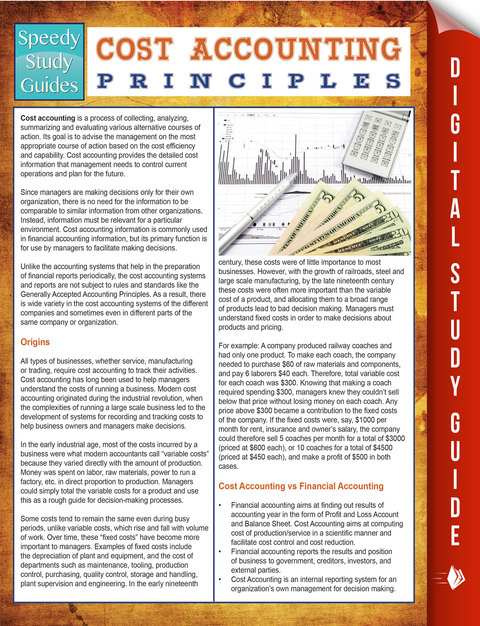 Cover image for book Cost Accounting Principles (Speedy Study Guides)