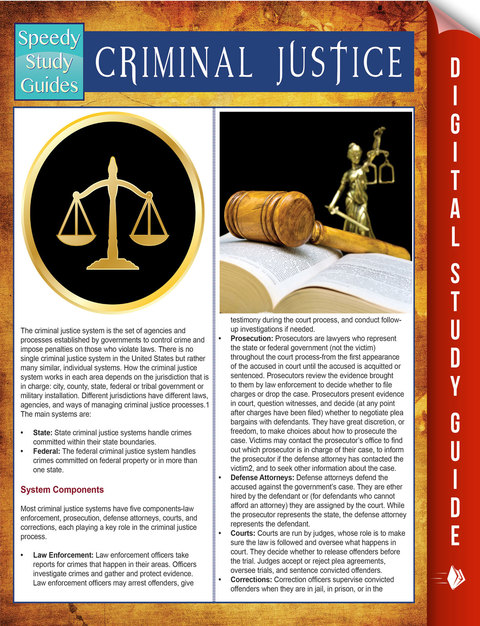 Cover image for book Criminal Justice (Speedy Study Guides)