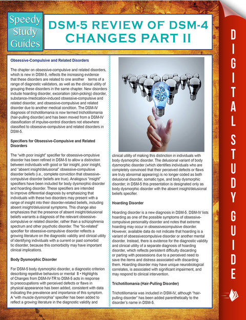 Cover image for book DSM-5 Review of DSM-4 Changes Part II (Speedy Study Guides)