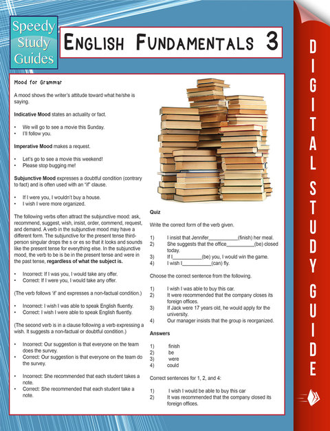 Cover image for book English Fundamentals 3 (Speedy Study Guides)