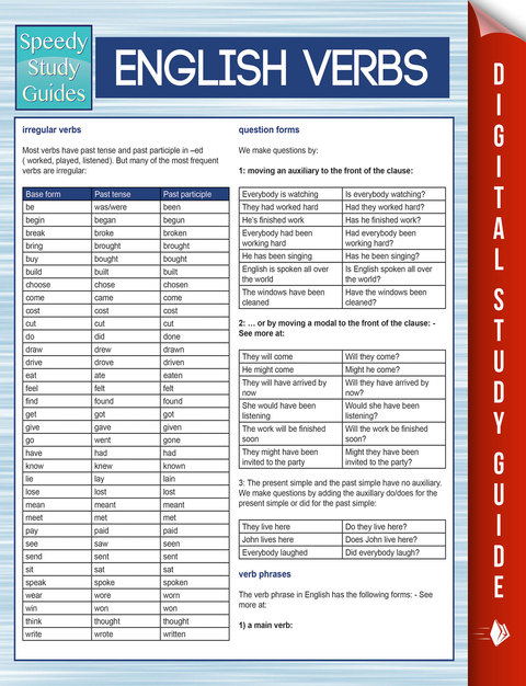 Cover image for book English Verbs (Speedy Study Guides)