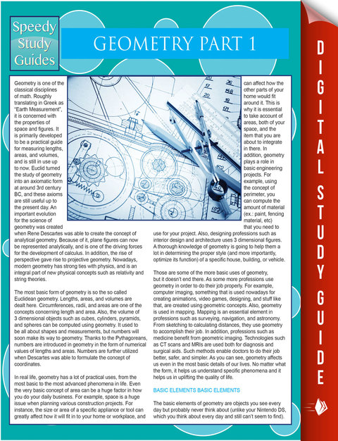 Cover image for book Geometry Part 1 (Speedy Study Guides)