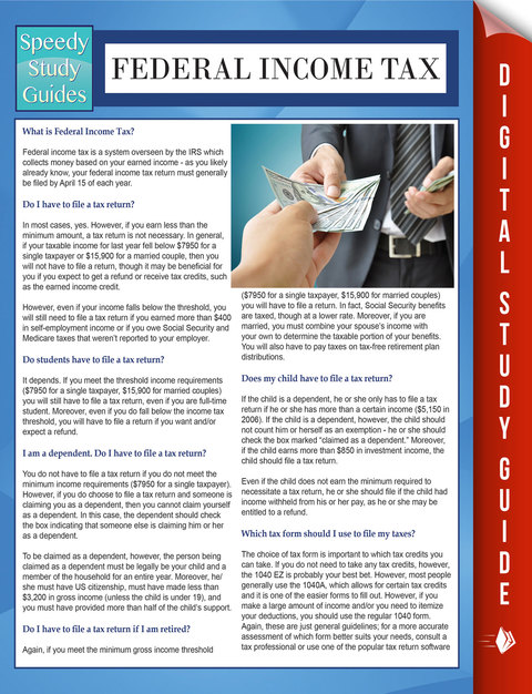 Cover image for book Federal Income Tax (Speedy Study Guides)
