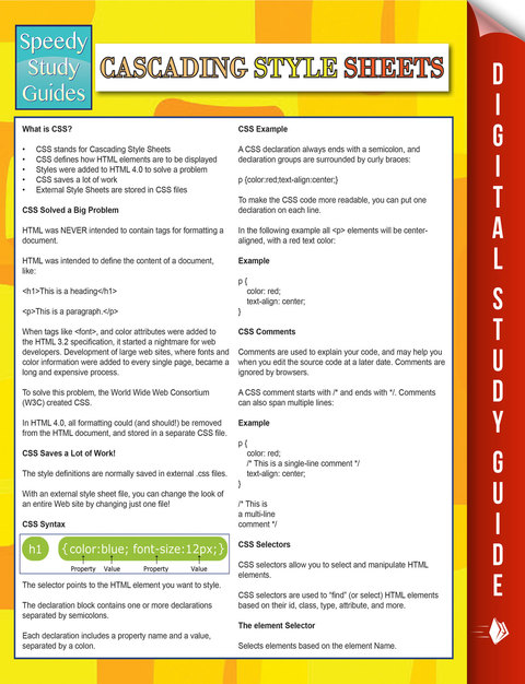 Cover image for book Cascading Style Sheets (Speedy Study Guides)