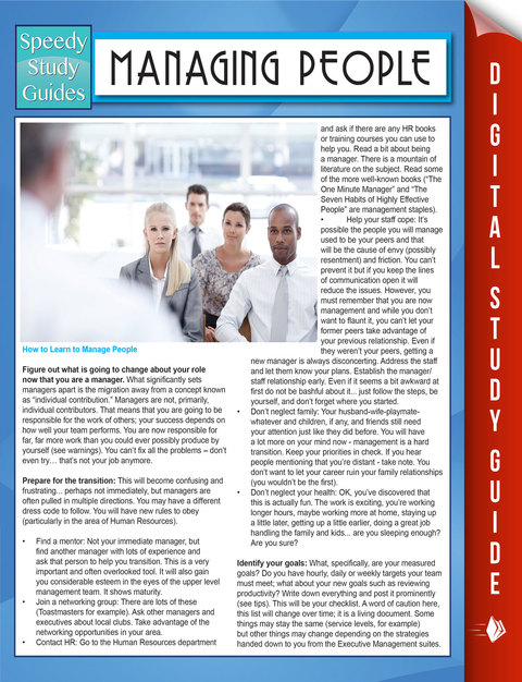 Cover image for book Managing People (Speedy Study Guides)
