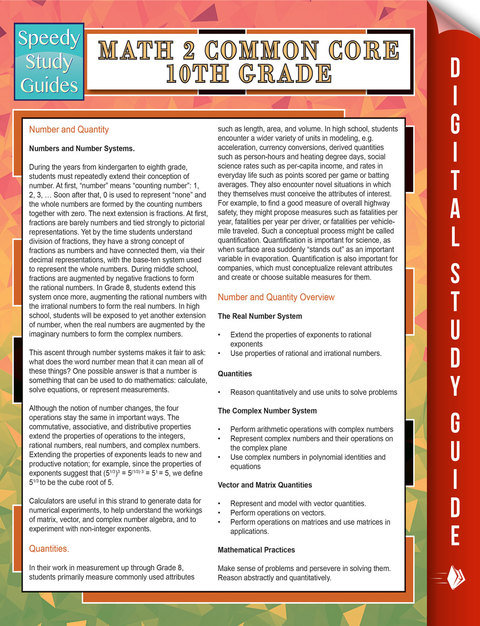 Cover image for book Math 2 Common Core 10th Grade (Speedy Study Guides)