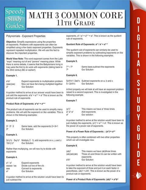 Cover image for book Math 3 Common Core 11th Grade (Speedy Study Guides)
