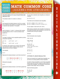 Cover image: Math Common Core (Algebra for 12th Grade) (Speedy Study Guides) 9781681858180
