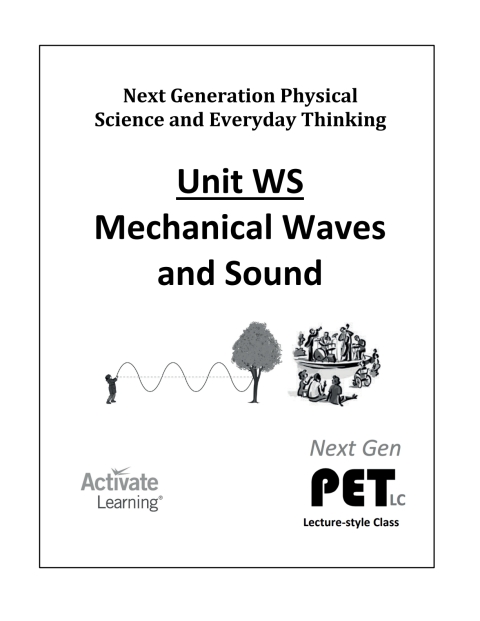 Cover image for book Next Gen PET, Unit WS: Mechanical Waves and Sound (lecture style)