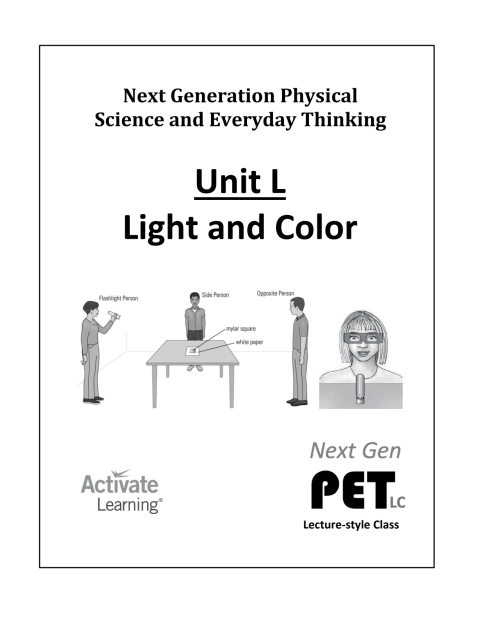 Cover image for book Next Gen PET, Unit L: Light and Color (lecture style)
