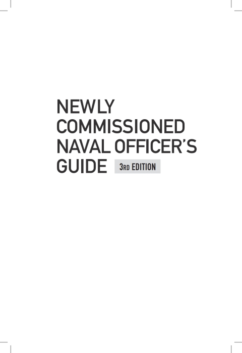 Cover image for book Newly Commissioned Naval Officer's Guide