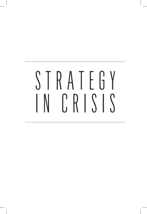 Cover image for book Strategy in Crisis