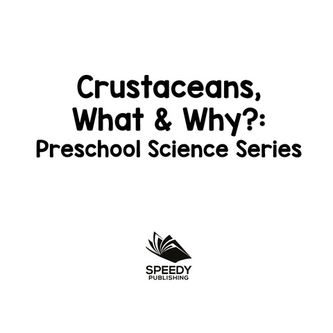 Cover image for book Crustaceans, What & Why? : Preschool Science Series