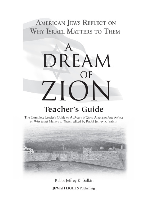 Cover image for book A Dream of Zion Teacher's Guide