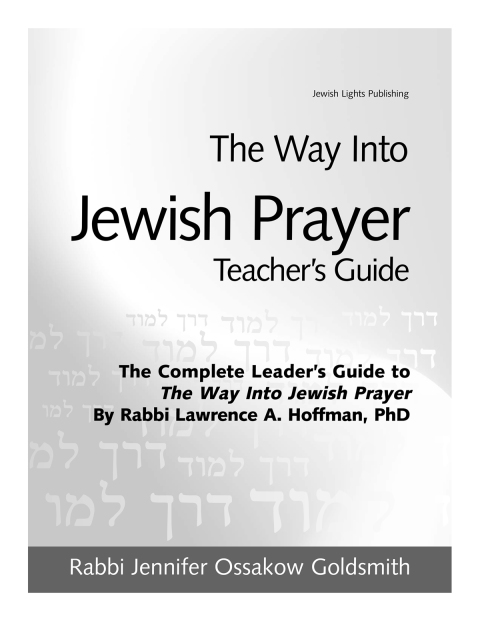 Cover image for book The Way Into Jewish Prayer Teacher's Guide