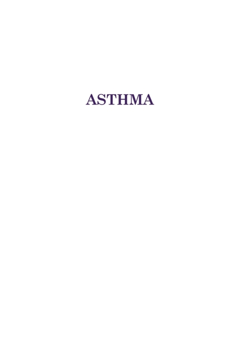 Cover image for book Asthma
