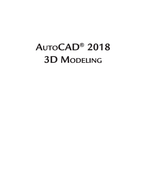 Cover image for book AutoCAD 2018 3D Modeling