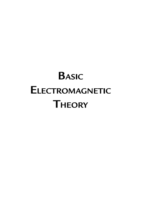 Cover image for book Basic Electromagnetic Theory