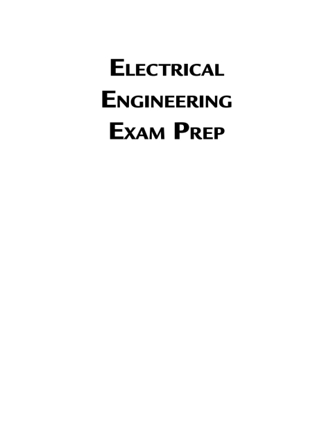 Cover image for book Electrical Engineering Exam Prep