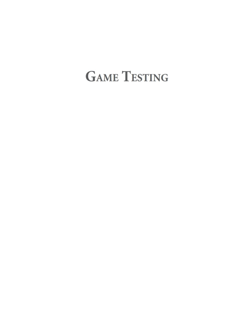 Cover image for book Game Testing