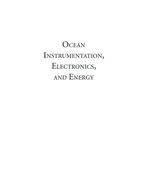 Cover image for book Ocean Instrumentation, Electronics, and Energy
