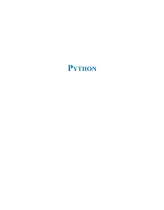 Python. An Introduction to Programming