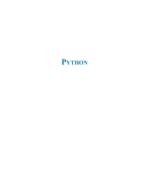 Cover image for book Python. An Introduction to Programming