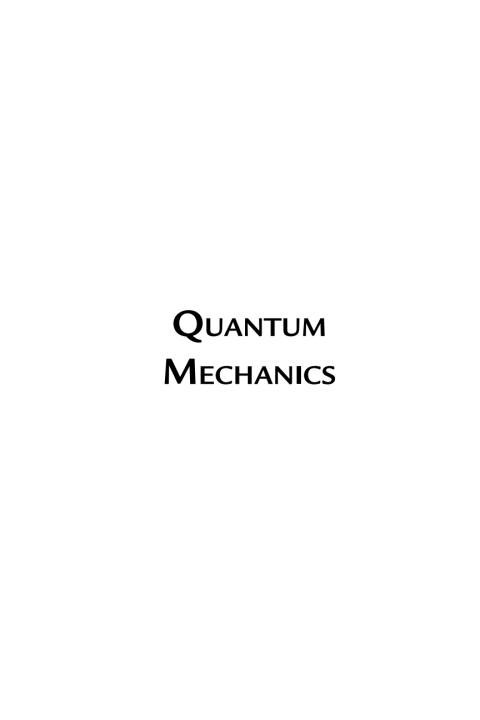 Cover image for book Quantum Mechanics