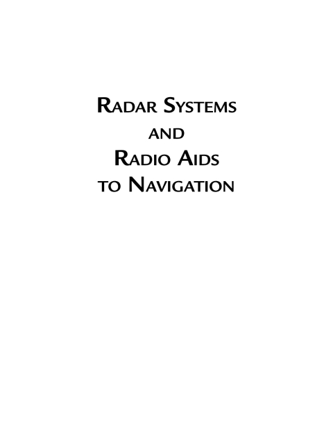 Cover image for book Radar Systems and Radio Aids to Navigation