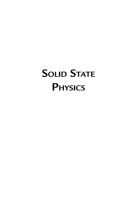 Cover image for book Solid State Physics