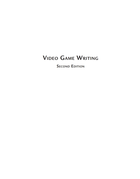 Cover image for book Video Game Writing