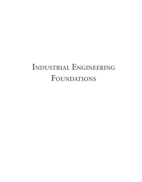 Cover image for book Industrial Engineering Foundations